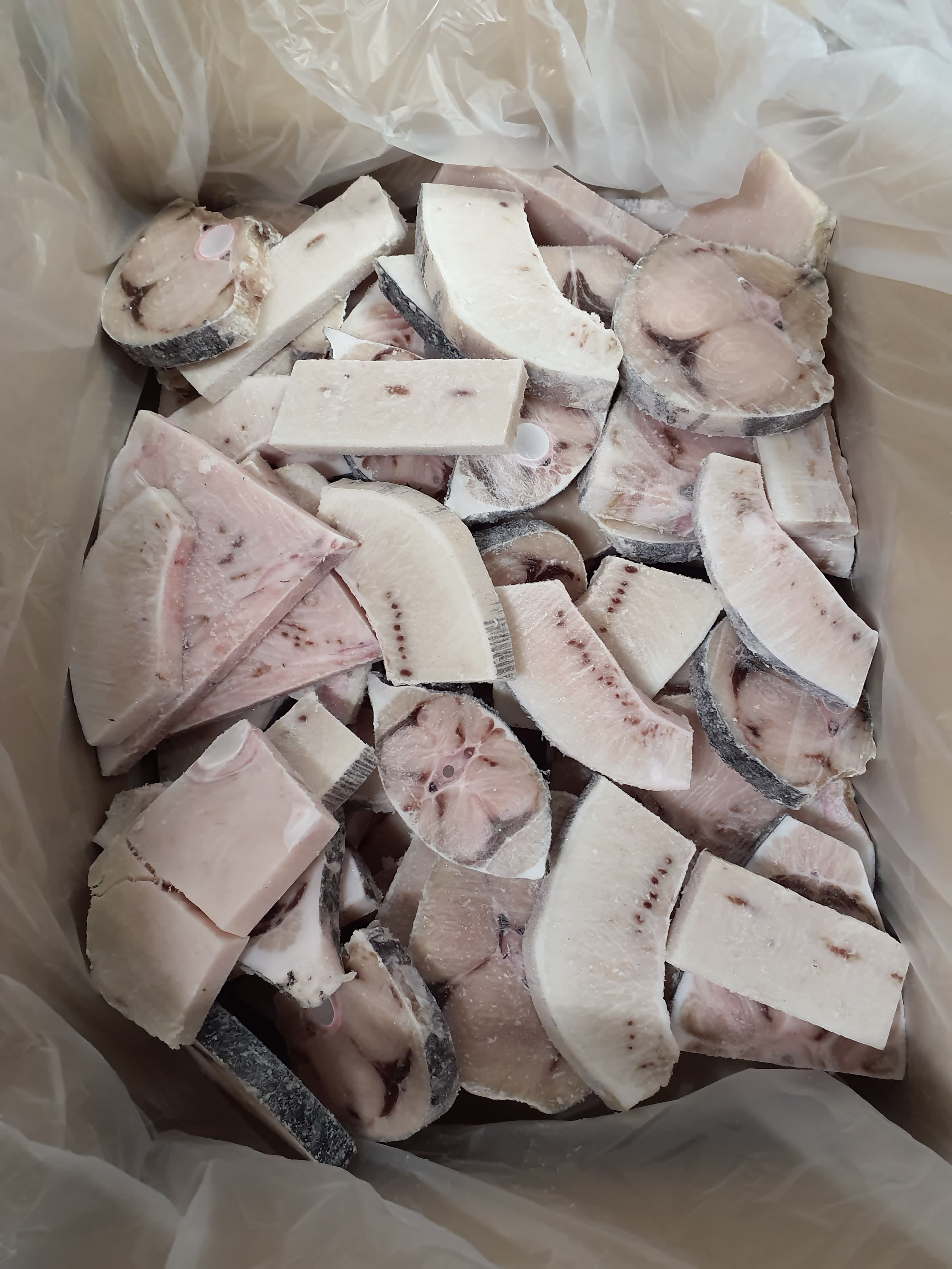 Frozen Swordfish slices, skin on, 80-200gr, IQF (ES) (xiphias gladius)